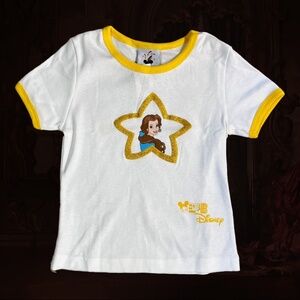 Princess Belle ~Beauty and the Beast~ Vintage CLUB DISNEY Ringer T-Shirt Small